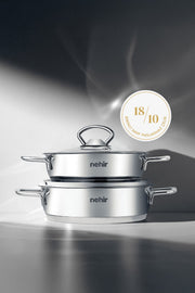 Silver 4 Parça Paslanmaz Çelik Sahan Seti (18-20 cm)