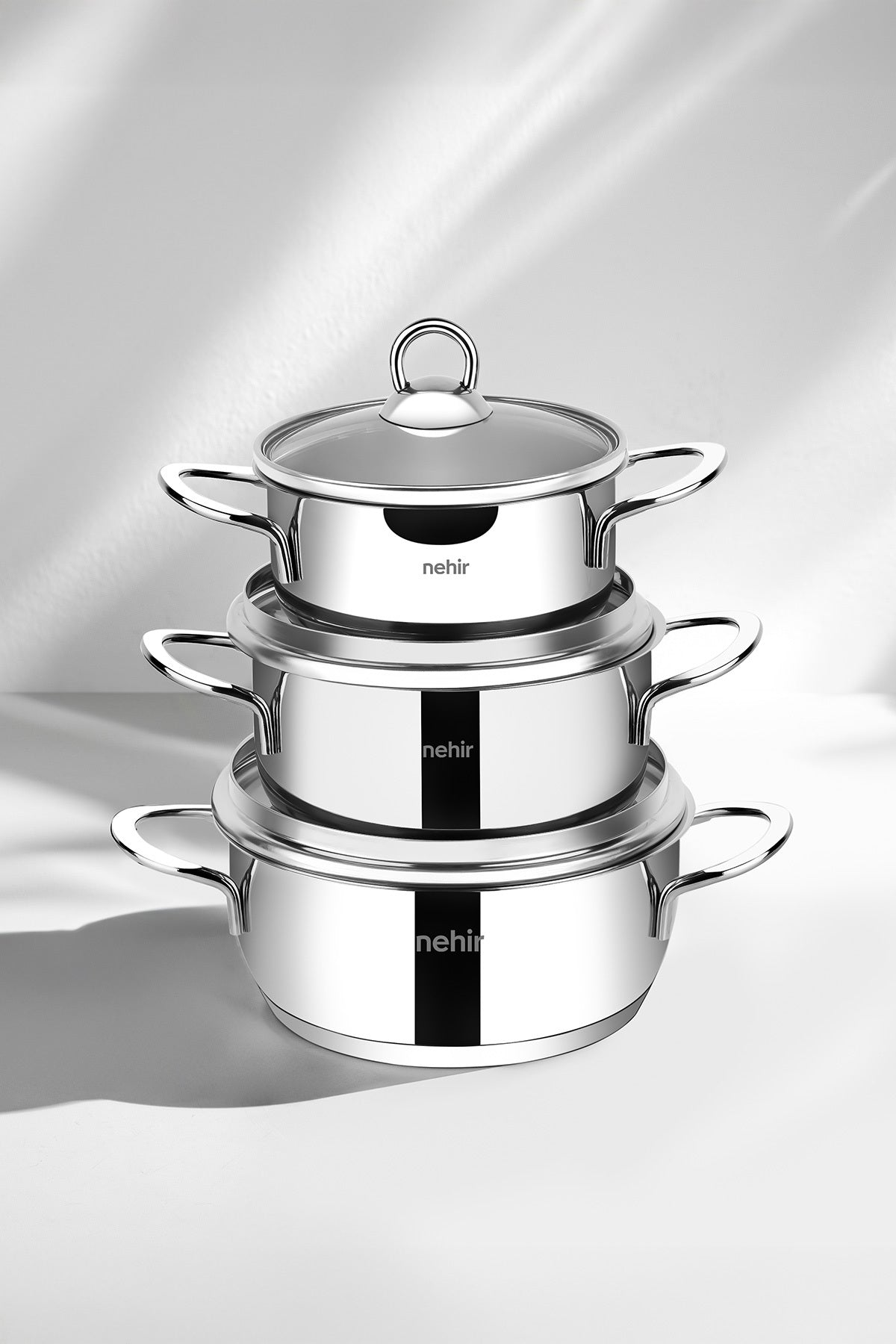 Silver 6 Piece Stainless Steel Mini Cookware Set (12-14-16 cm)