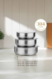Silver Steel 6 Piece Storage Container