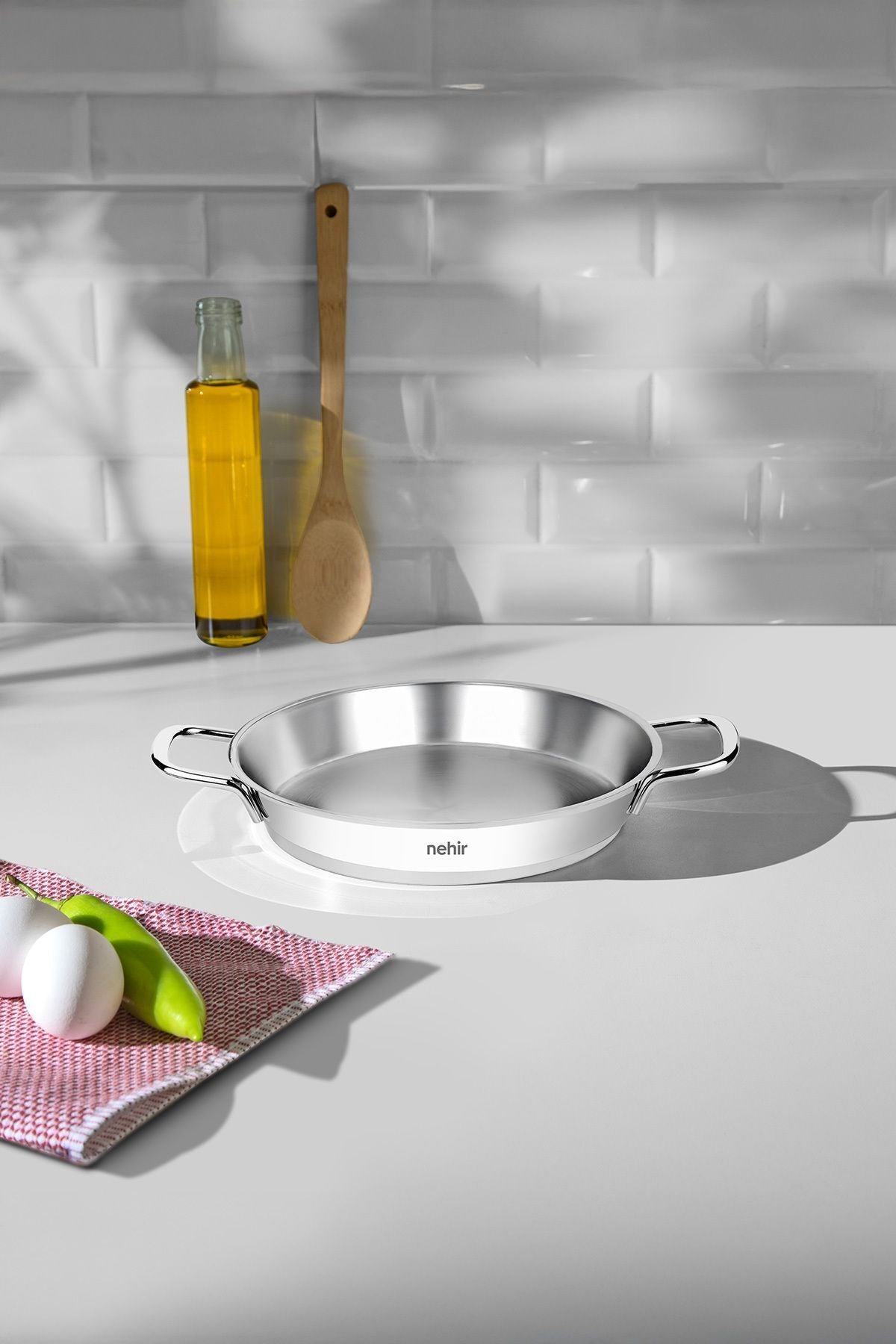 Silver Steel Italian Omelette Pan 18 cm Without Lid