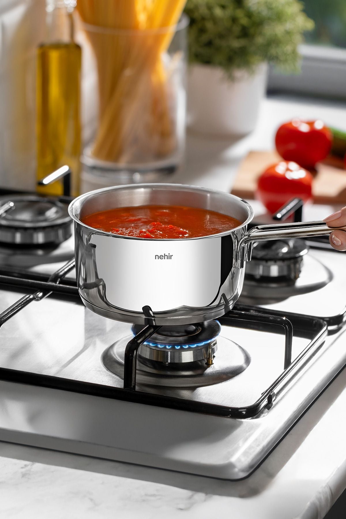 Silver Steel Sauce Bowl 14 cm Without Lid