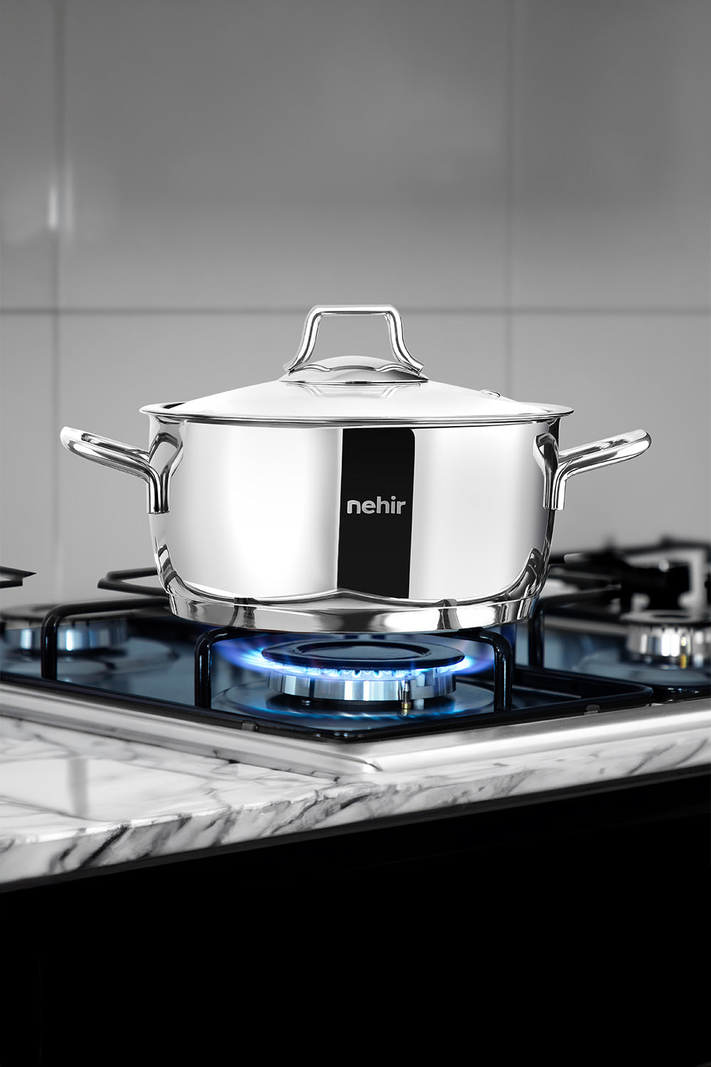 Silver Classic 8 Piece Stainless Steel Cookware Set