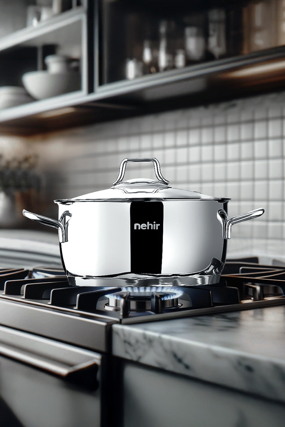 Silver Classic 8 Piece Stainless Steel Cookware Set