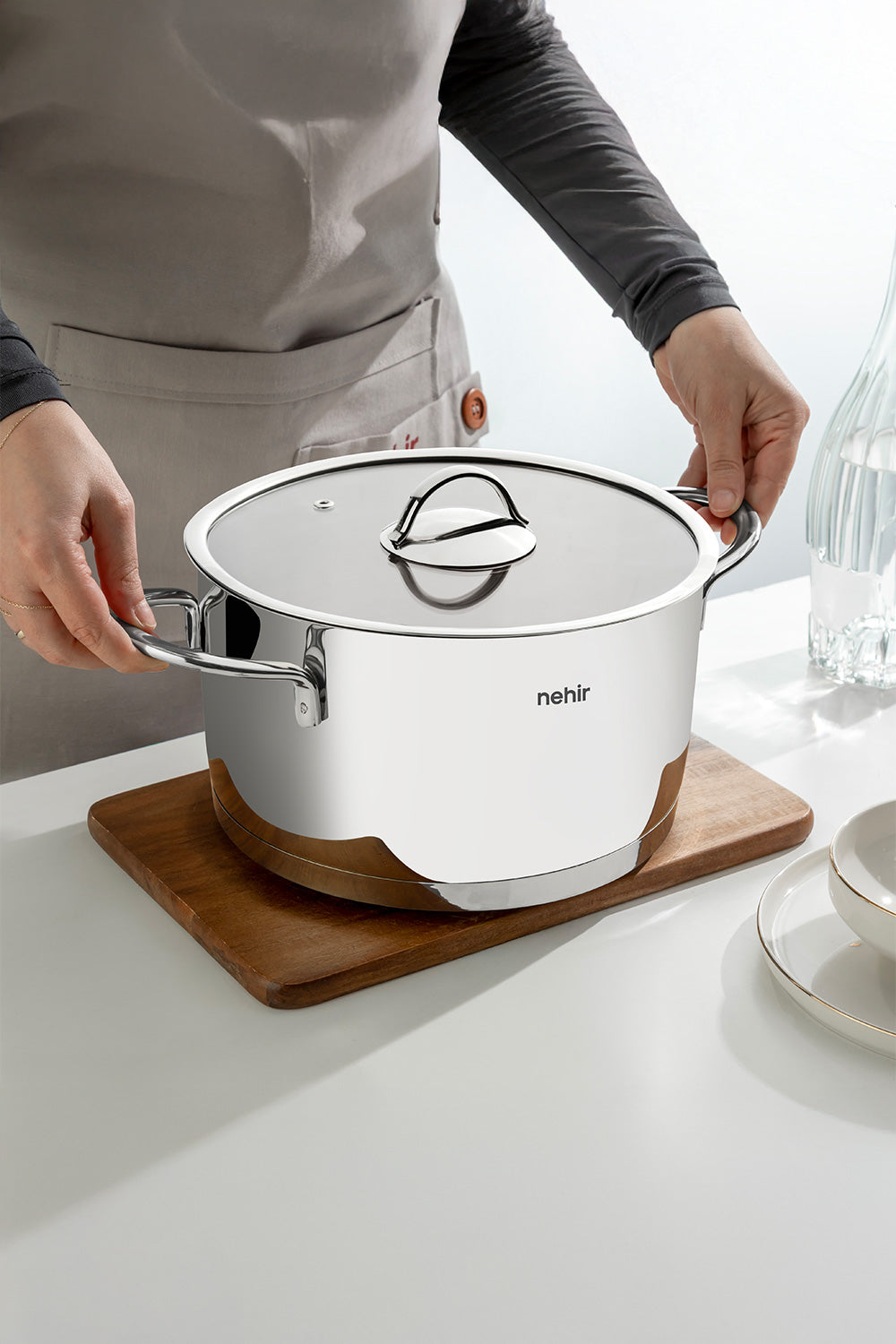 Silver Trend 24 cm Paslanmaz Çelik Derin Tencere