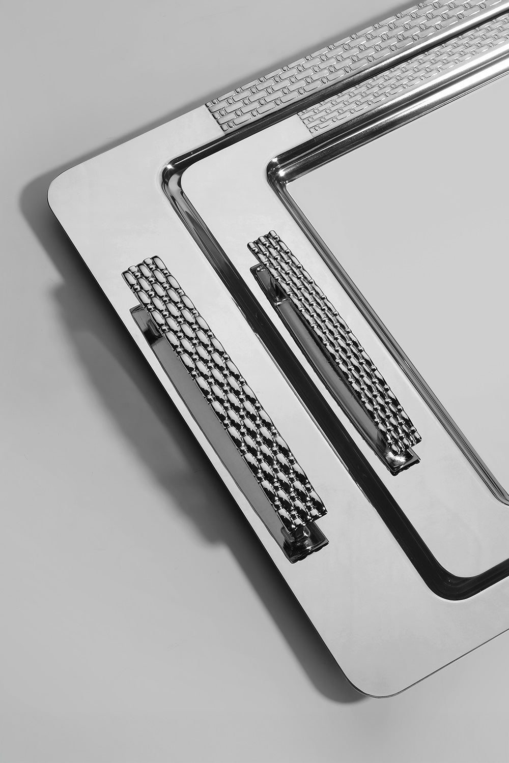 Sırma 2'li Sade Çelik Tepsi Seti