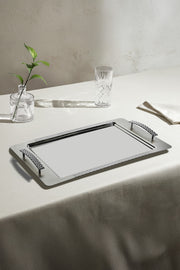 Sırma Saten Çelik Çay Tepsi