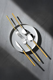 Sofia Gold Plain 60-Piece Boxed Cutlery Set for 12 People