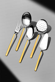 Sofia Gold Plain 5 Piece Stainless Steel Serving Set