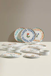 Summer Flowers 13 Piece Ceramic Breakfast Set for 6 People