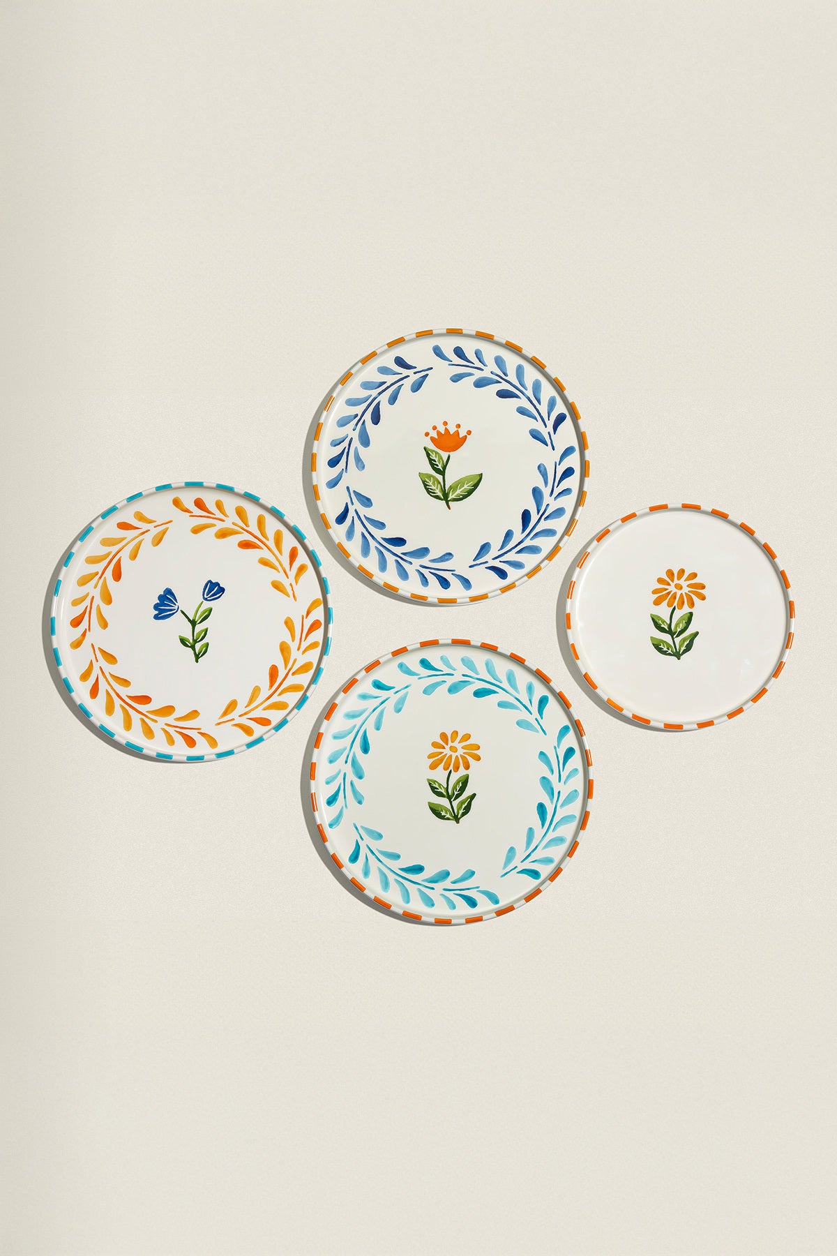 Summer Flowers 13 Piece Ceramic Breakfast Set for 6 People