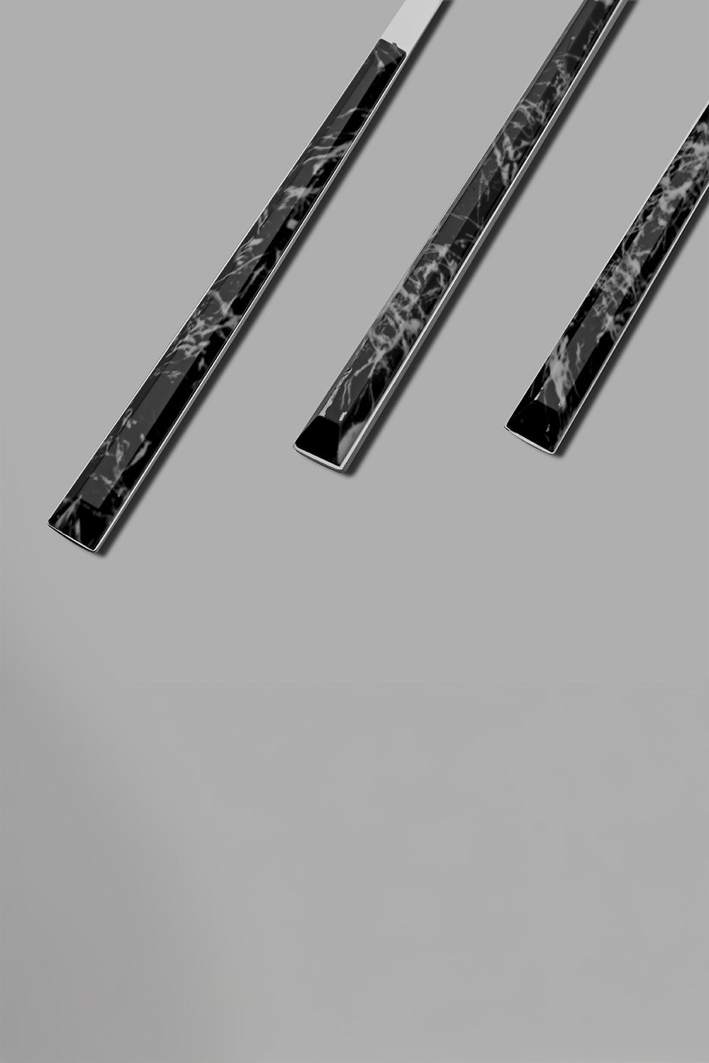 Tulip Black 6 Person Marble Patterned 36 Piece Boxed Cutlery Set