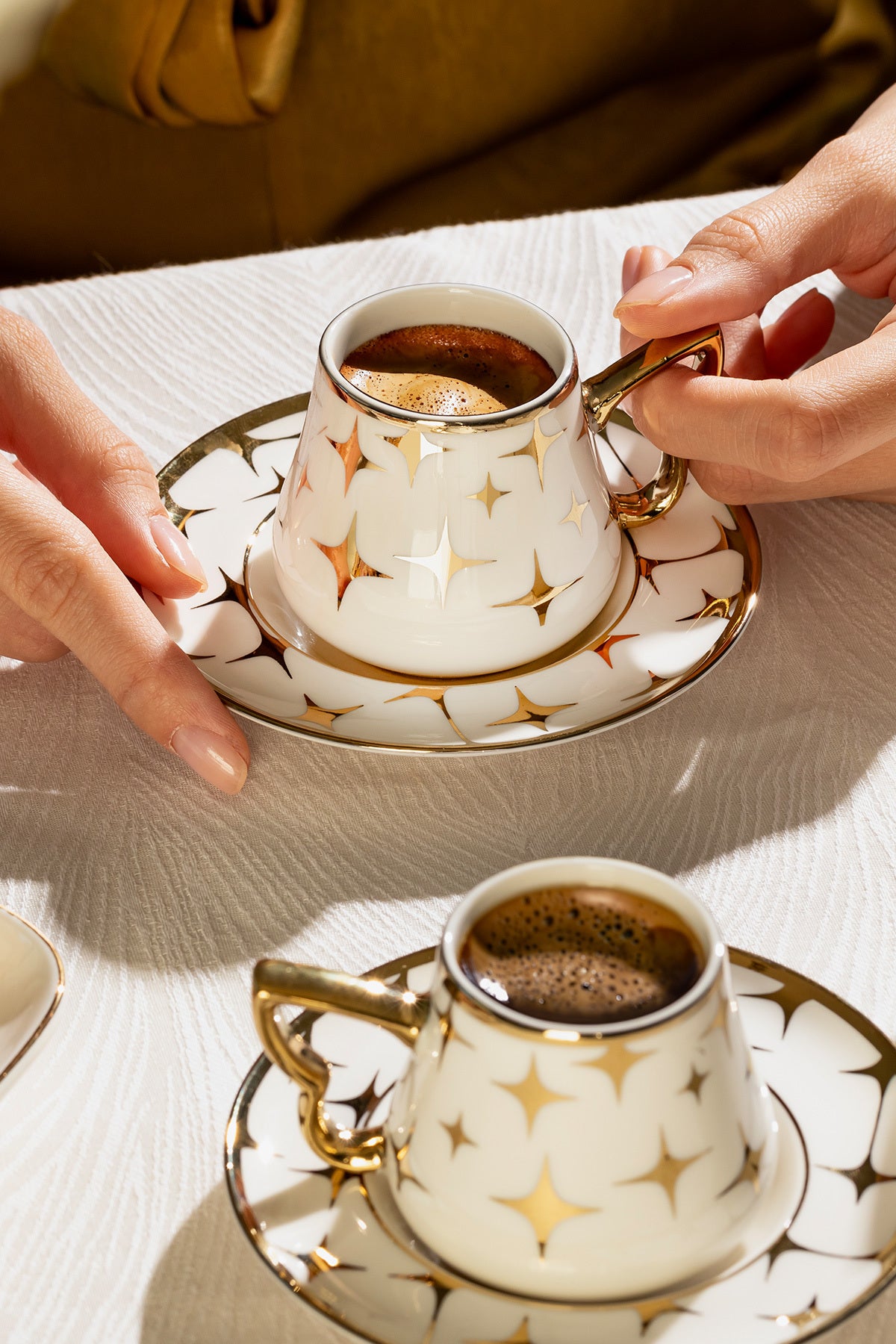 Tutku 12 Piece Porcelain Coffee Cup Set for 6 People