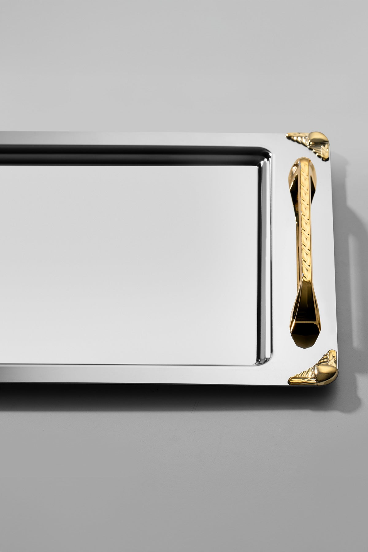 Vega Gold Satin Steel Tray Set of 2