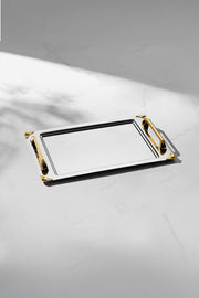 Vega Gold Satin Steel Coffee Tray
