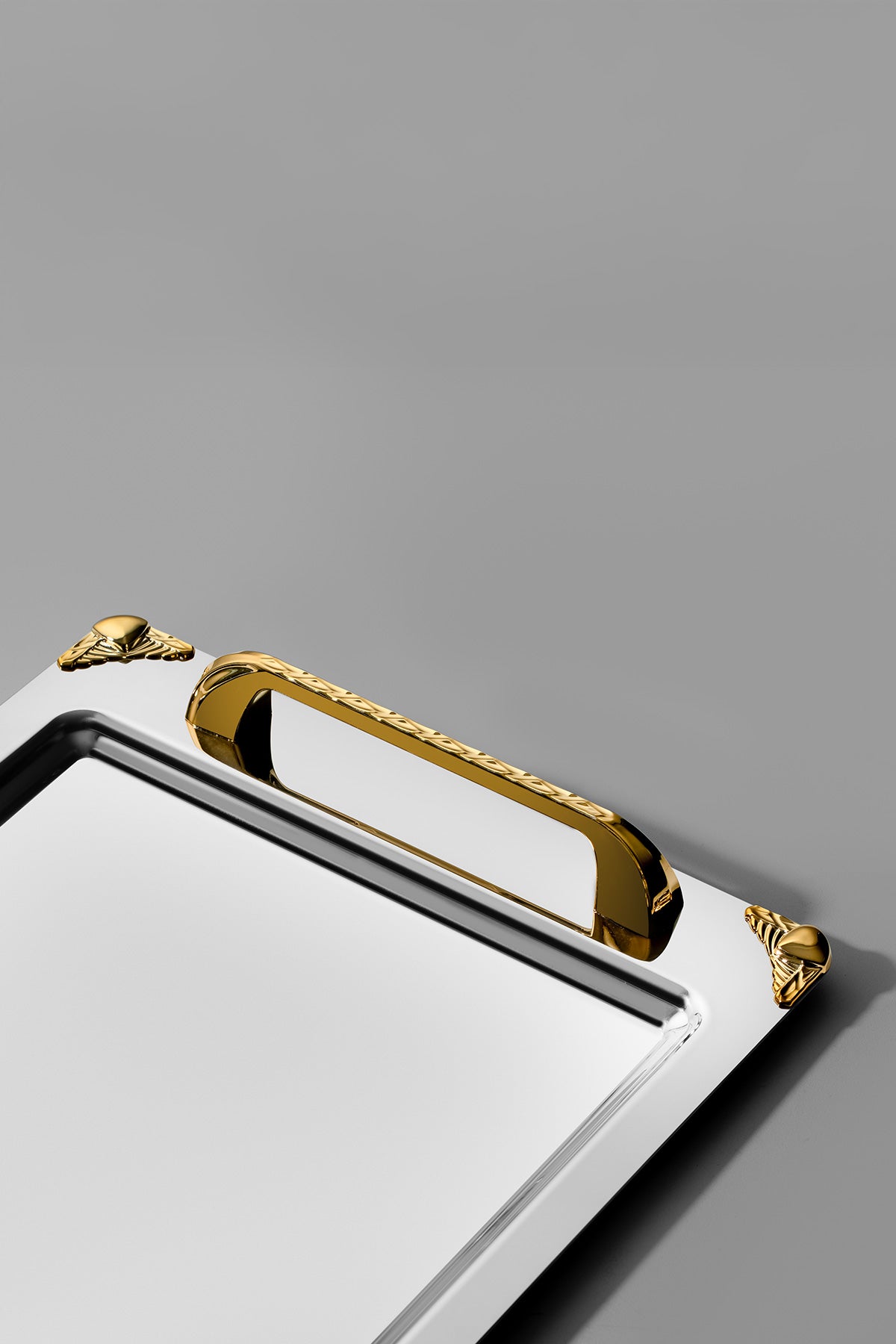 Vega Gold Satin Steel Coffee Tray