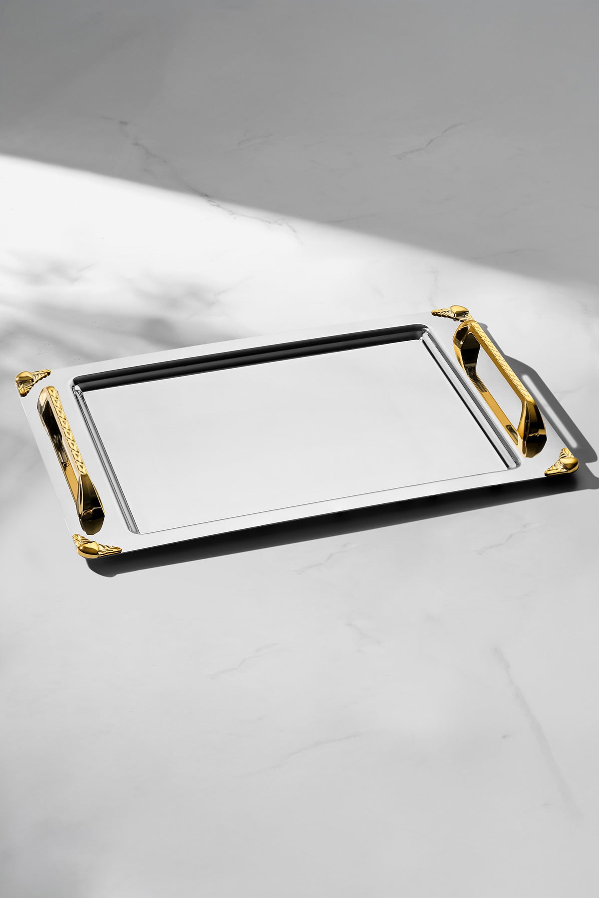 Vega Gold Satin Steel Coffee Tray