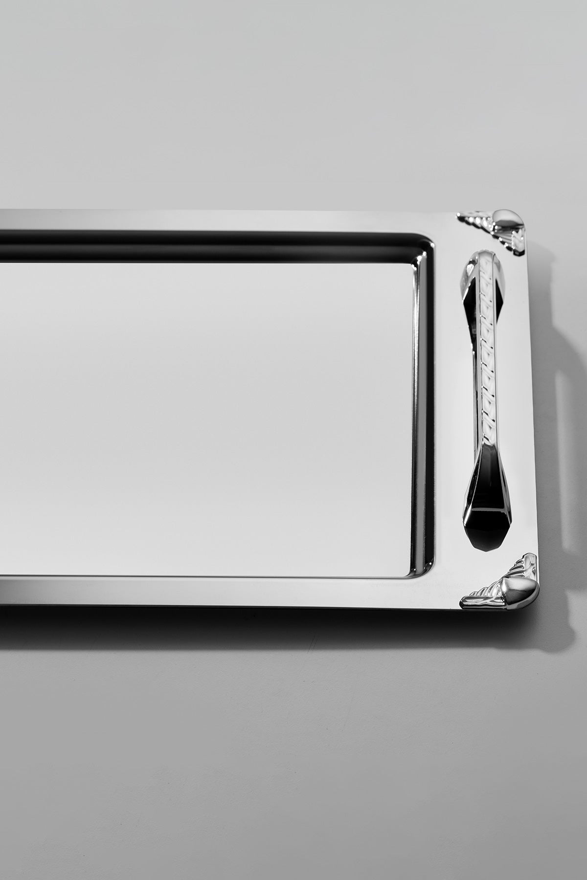 Vega Satin Steel Tea Tray