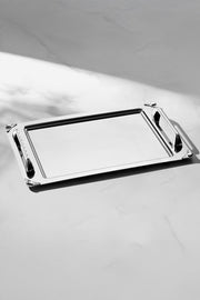 Vega Satin Steel Tea Tray