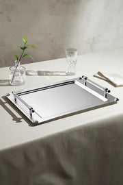 Verona Satin Steel Tea Tray
