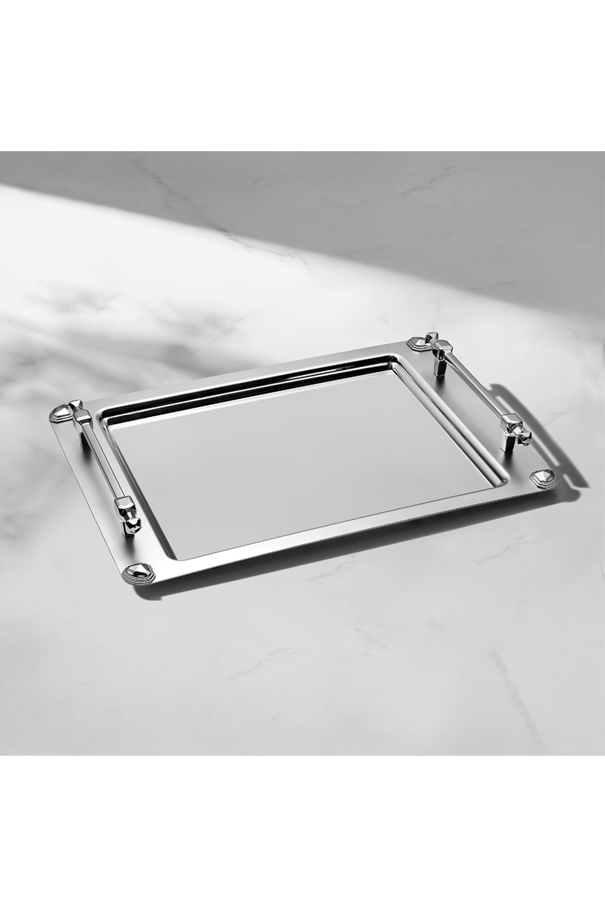 Verona Satin Steel Tea Tray