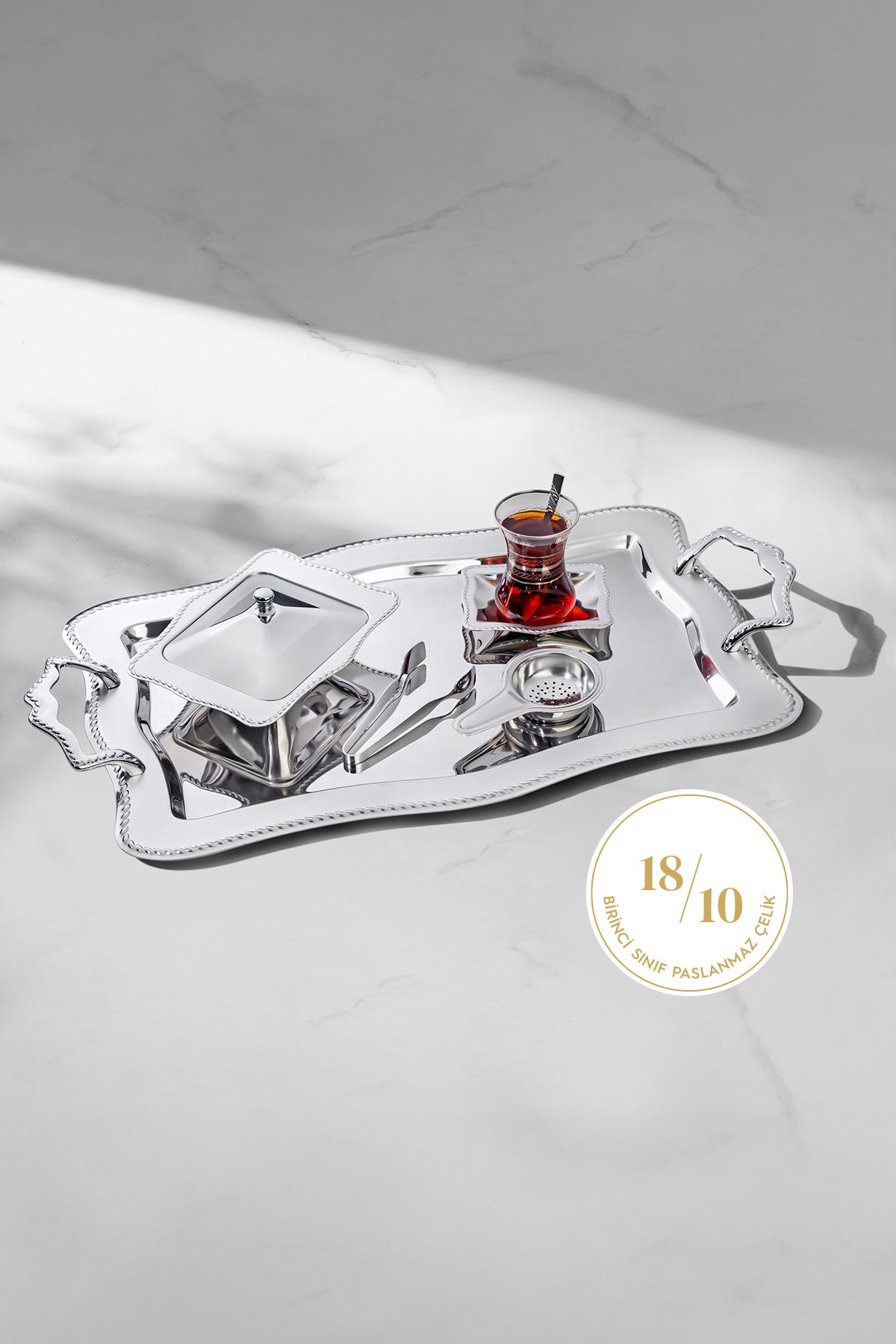 Zincir Saten 40 Parça Çay Takımı